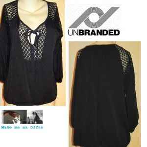 XXL Black Knit Tunic Top Size M